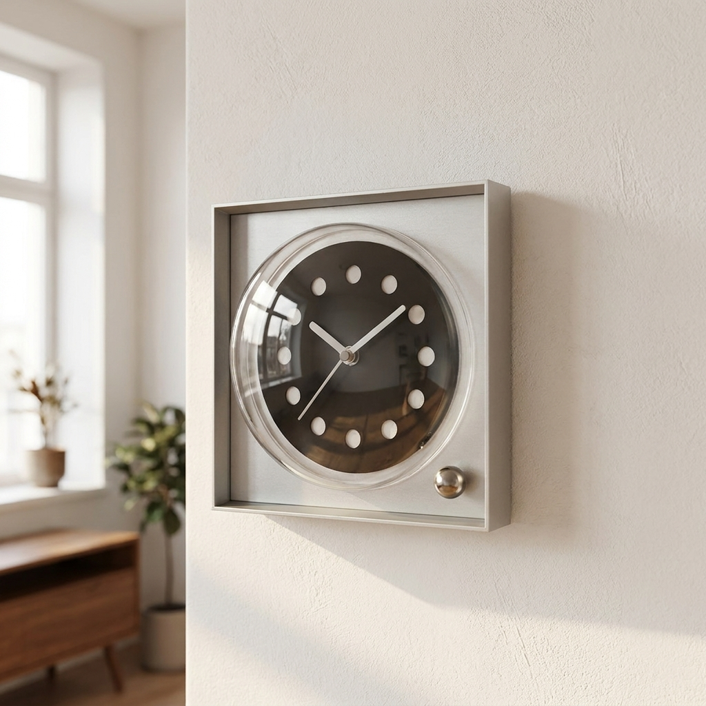 Studio Lima Bauhaus Industrial Retro Square Clock