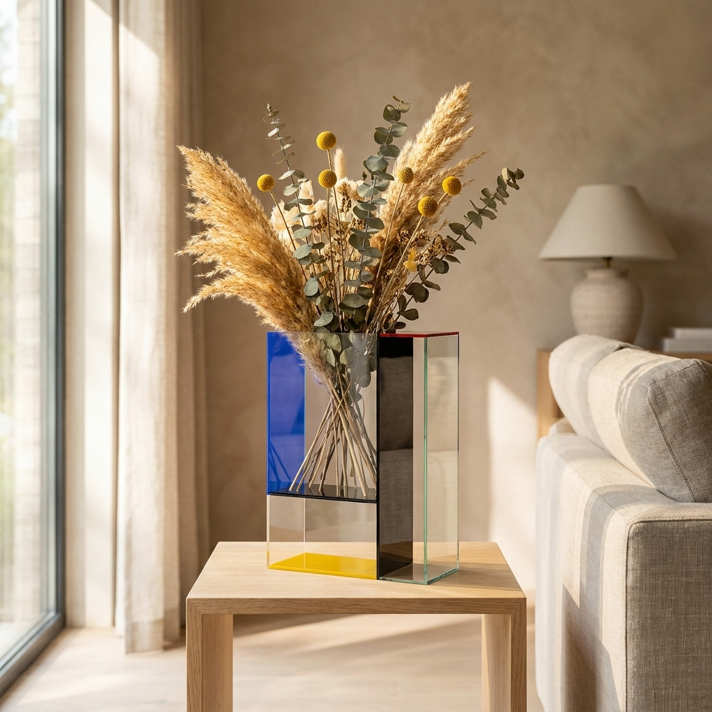 Color Block Acrylic Vase