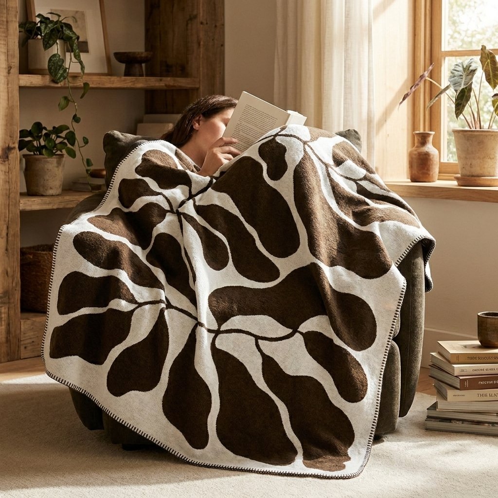 Jacquard Vine Throw Blanket