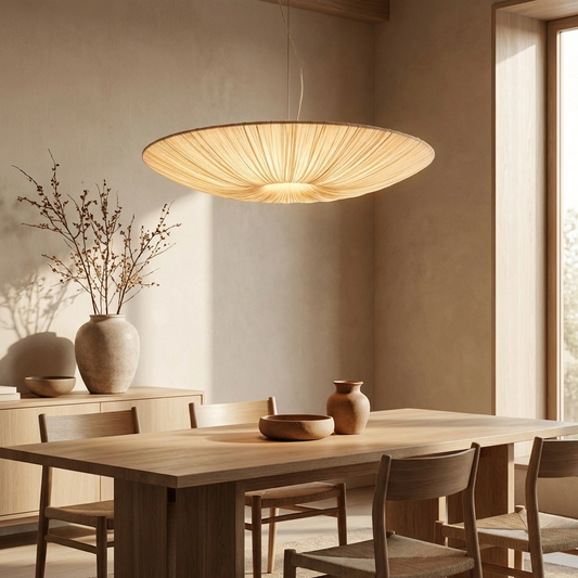 Yu Tokyo Japanese Wabi-Sabi Fabric Pendant Chandelier