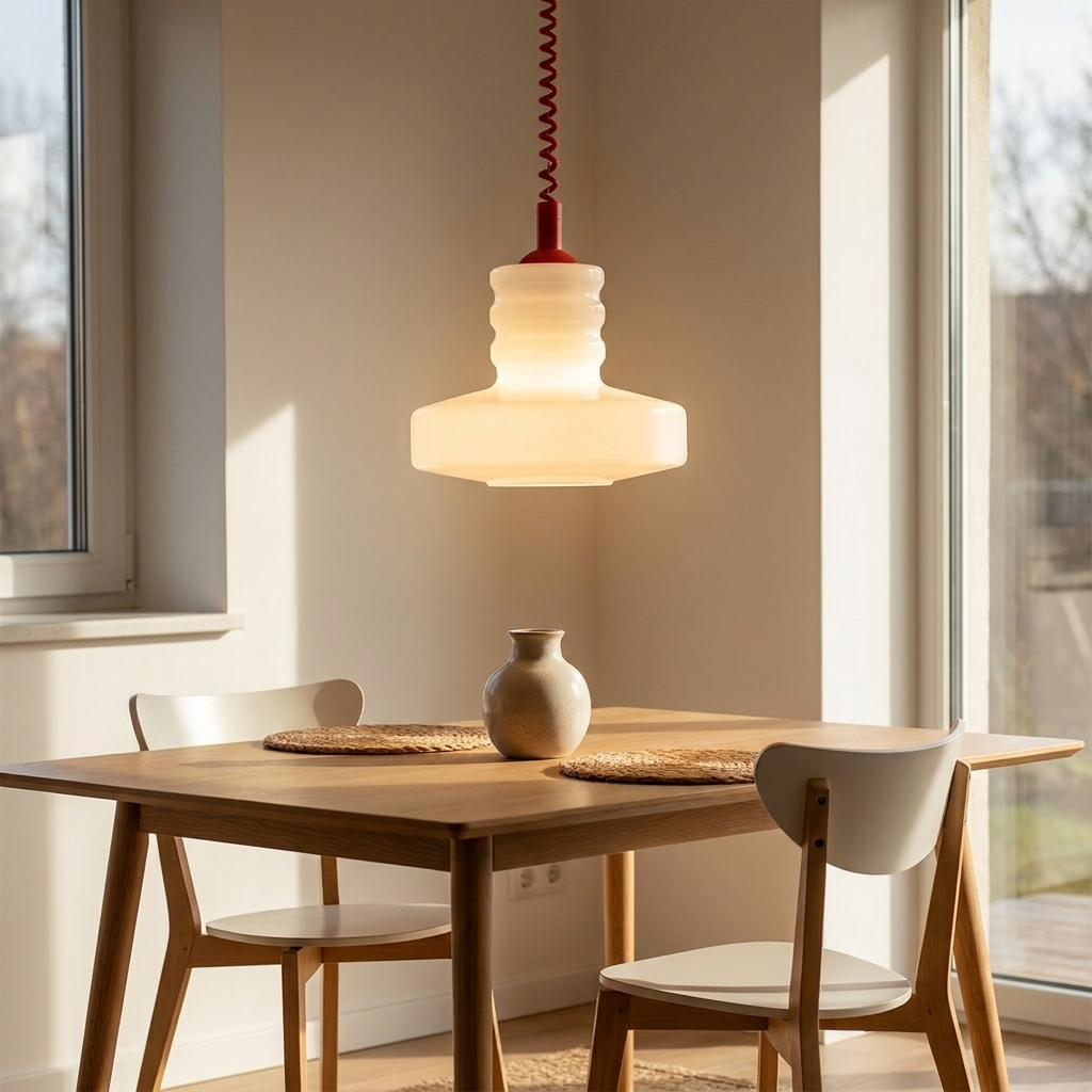 LUNORI Retro Coil-Line Geometric Pendant Lamp