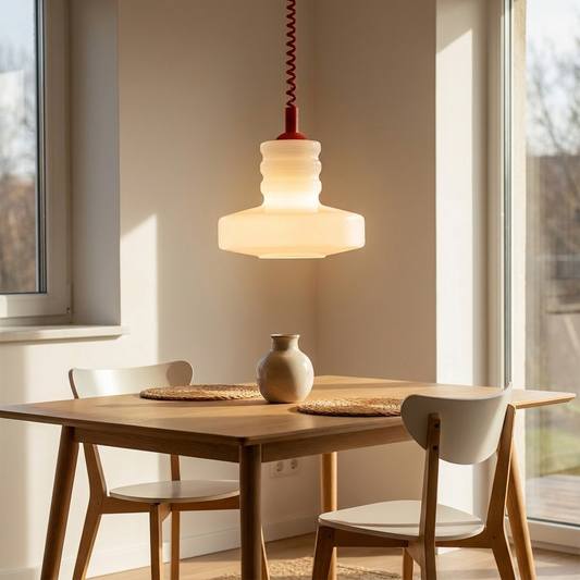 LUNORI Retro Coil-Line Geometric Pendant Lamp