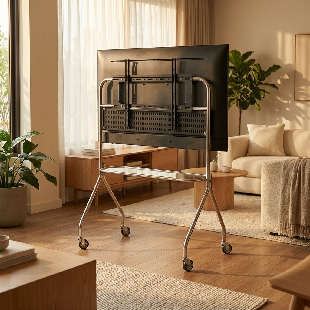 Studio Lima Stainless Steel Shelving TV Stand