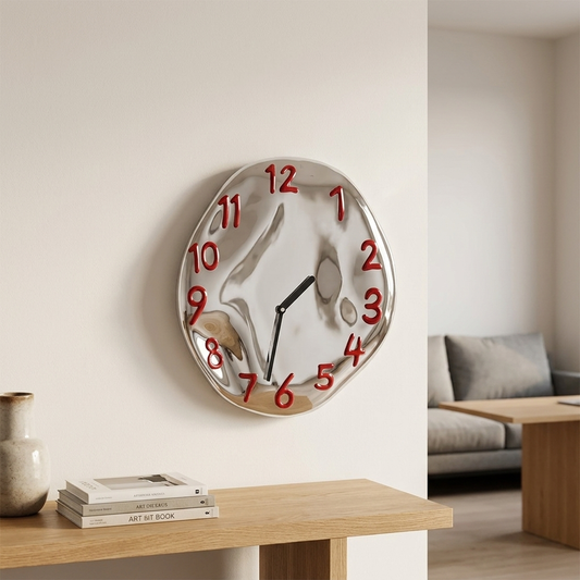 Chrome Electroplated Ceramic Wall Clock lifestyle