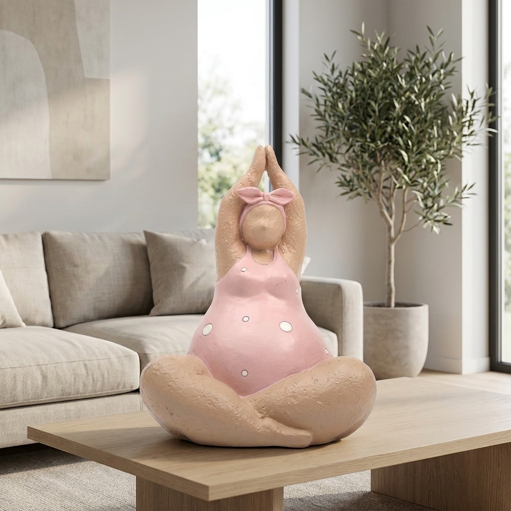 Yoga Fat Lady Sculpture Ornament lifestyle