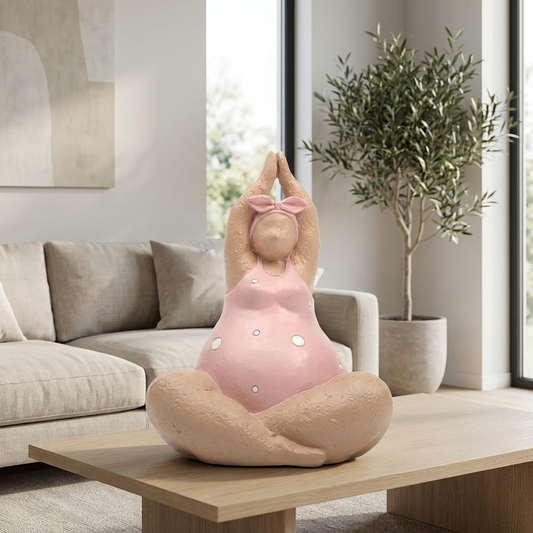 Yoga Fat Lady Sculpture Ornament lifestyle