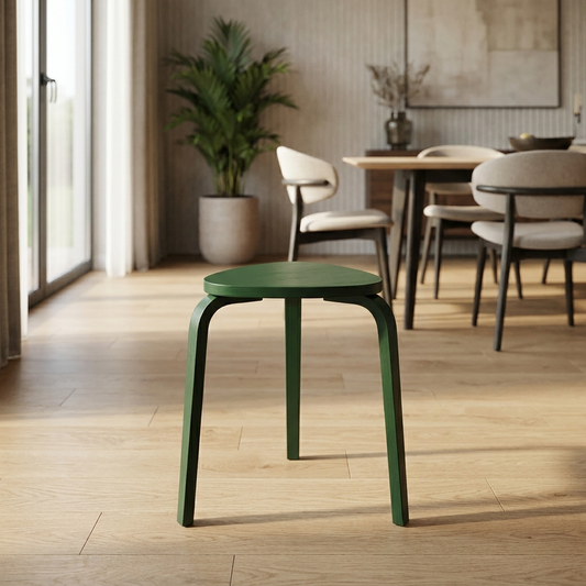 Epeius Home Wooden Triangle Stool lifestyle