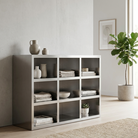 Studio Lima Industrial Stainless Steel Multi-Purpose Cabinet lifestyle