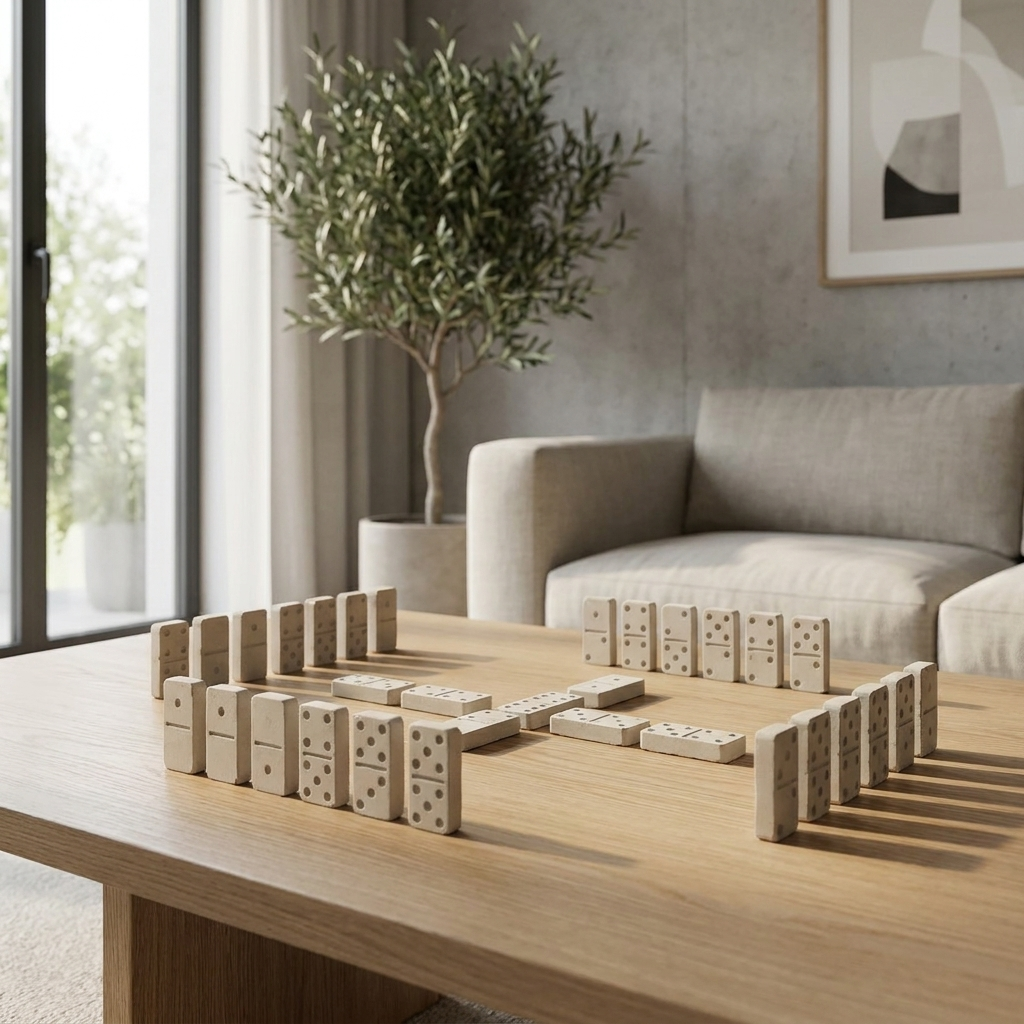 Caos Mote Concrete Domino Set lifestyle