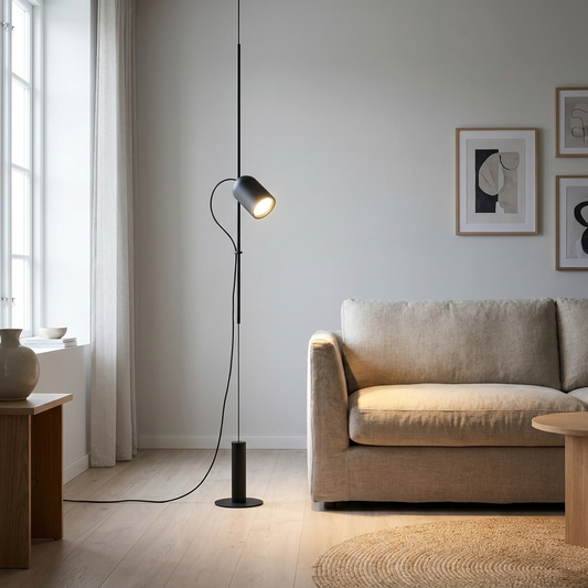 Nordic Spotlight Pendant Floor-to-Ceiling Lamp lifestyle