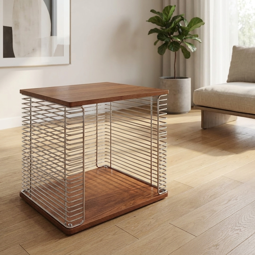 Yu Tokyo Antique Modular Metal Solid Wood Cube Storage