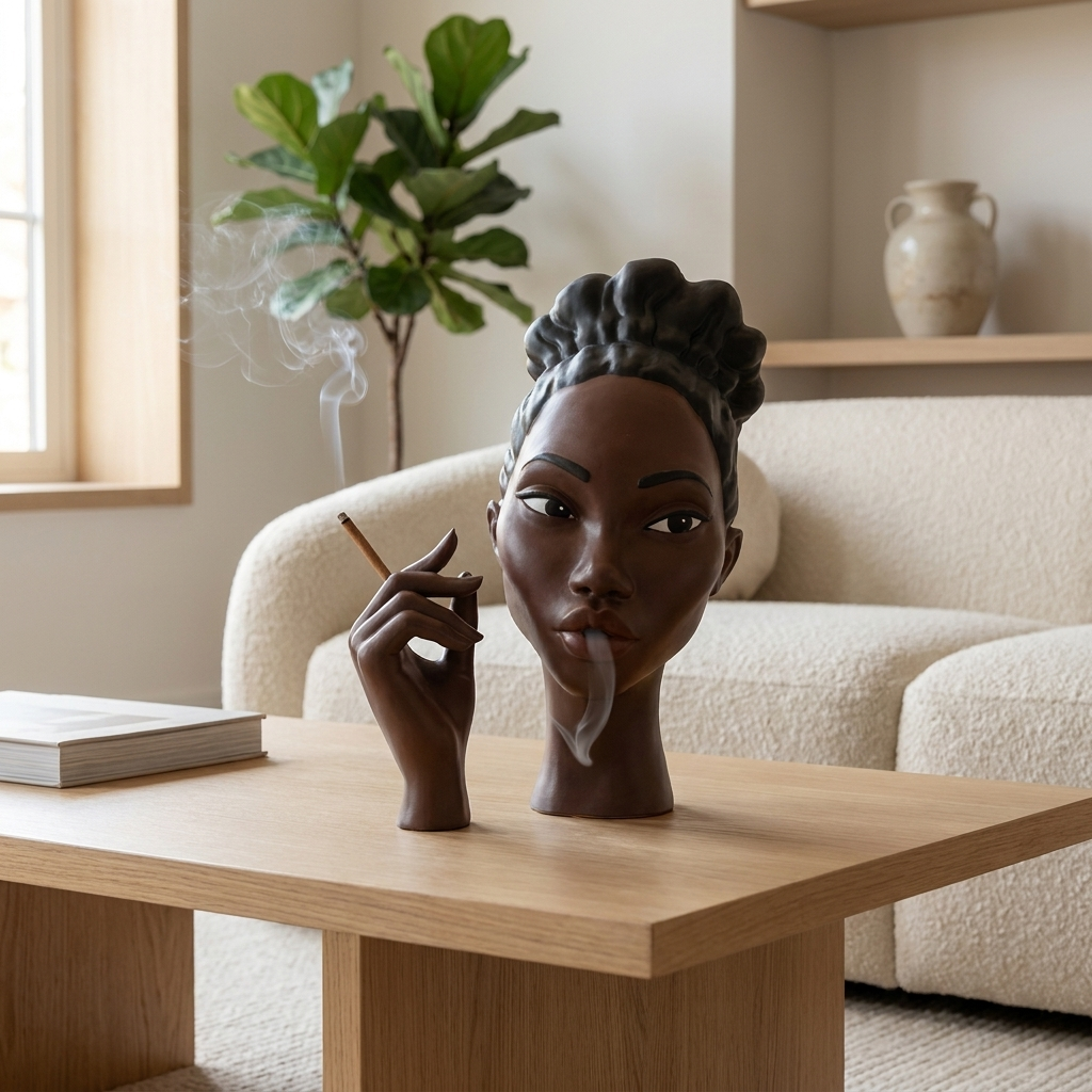 Smoking Women Incense Holder