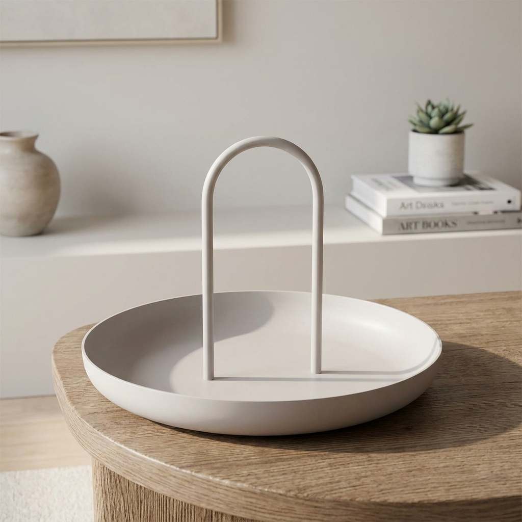 Epeius Home Nordic ABS Handle Round Tray