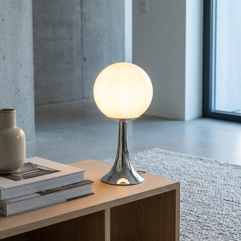 Colored Glass Ball Retro Table Lamp lifestyle