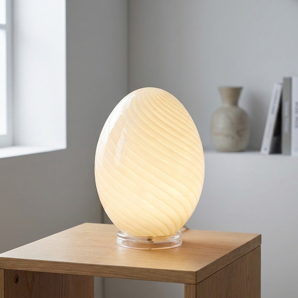 Egg Glass Retro Table Lamp lifestyle