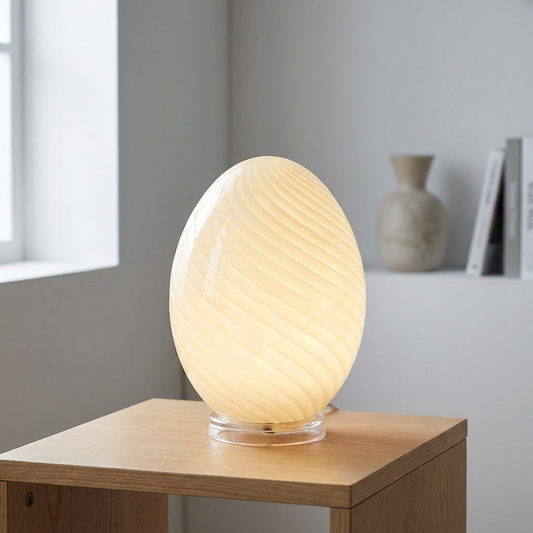 Egg Glass Retro Table Lamp lifestyle
