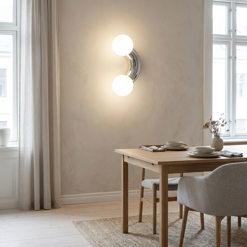 Carl Lighting Hotel Style Chrome Ball Wall Ceiling Lamp lifestyle
