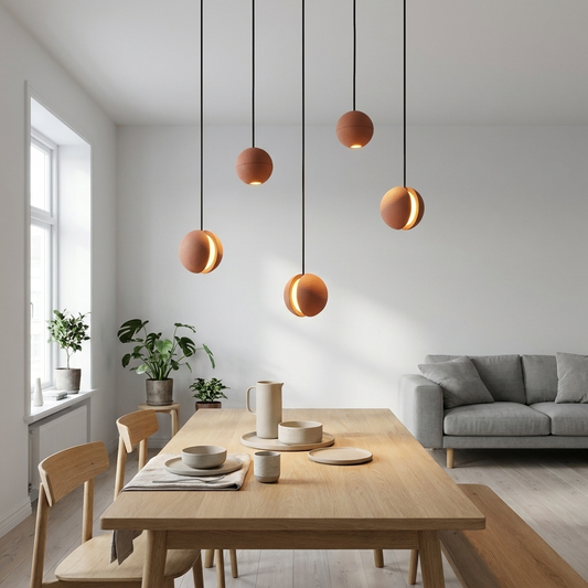 Carl Lighting Cement Moon Planet Ball Ceiling Light lifestyle