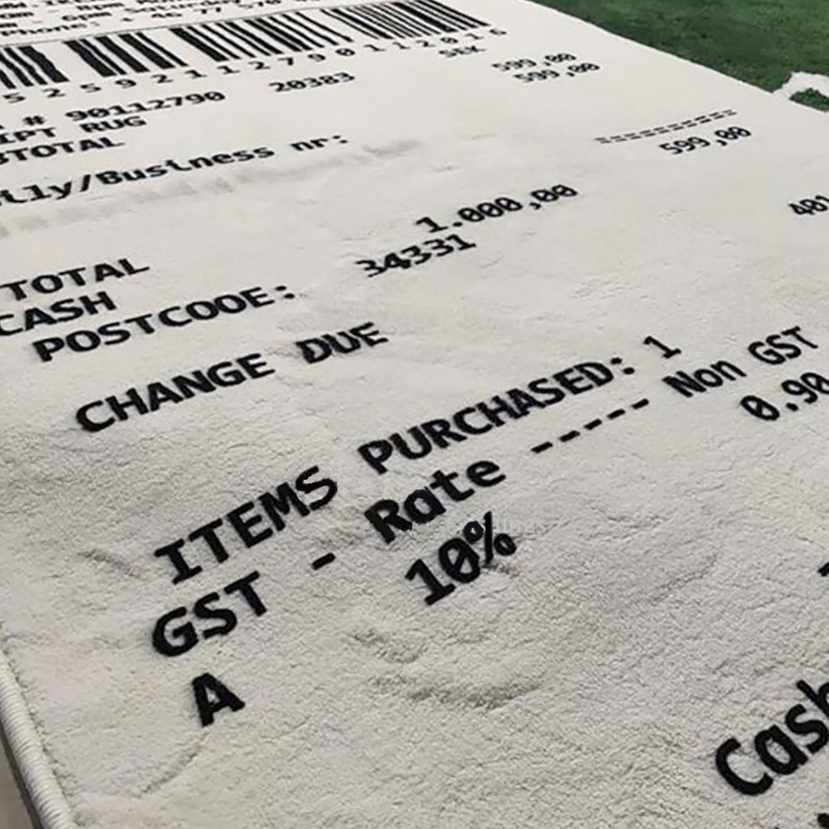 Rug Humor Novelty Funny IKEA Receipt Style Floor Mat Living Room Bedroom Office Kitchen Home Decor Housewarming Gift Unique