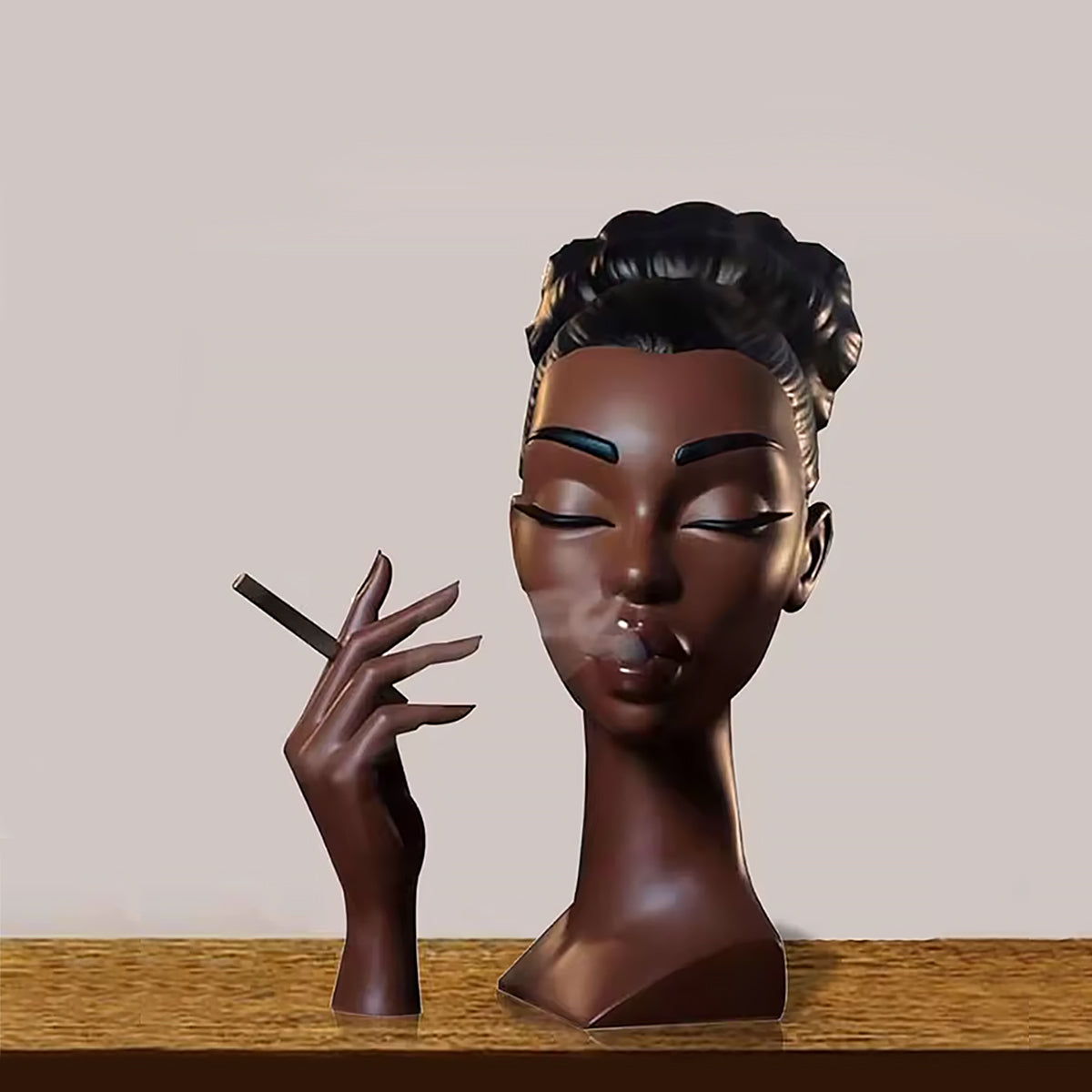 Incense Holder Burner Smoking Figure Woman Humor Vintage Ornament Sculpture Shelf Desk Office Home Decor Gift Housewarming