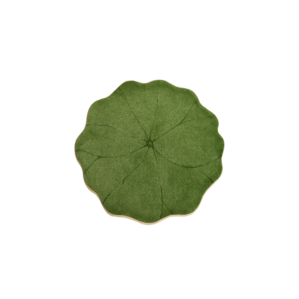 Round Rug Oriental Lotus Leaves Pattern Boho Japandi Living Room Bedroom Office Kitchen Floor Mat Home Decor Gift Housewarming Unique
