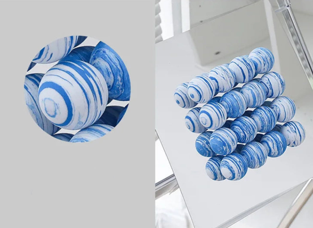 Mirror Ball Ornament Acrylic Marble Gomoku Contemporary Colorful Shelf Desk Living Room Office Bedroom Home Decor Gift Housewarming
