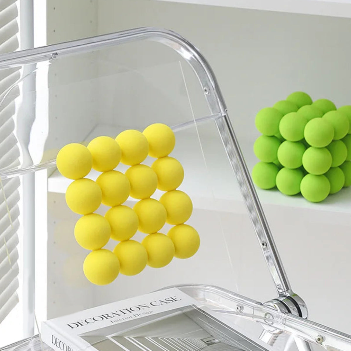 Mirror Ball Ornament Acrylic Marble Gomoku Contemporary Colorful Shelf Desk Living Room Office Bedroom Home Decor Gift Housewarming