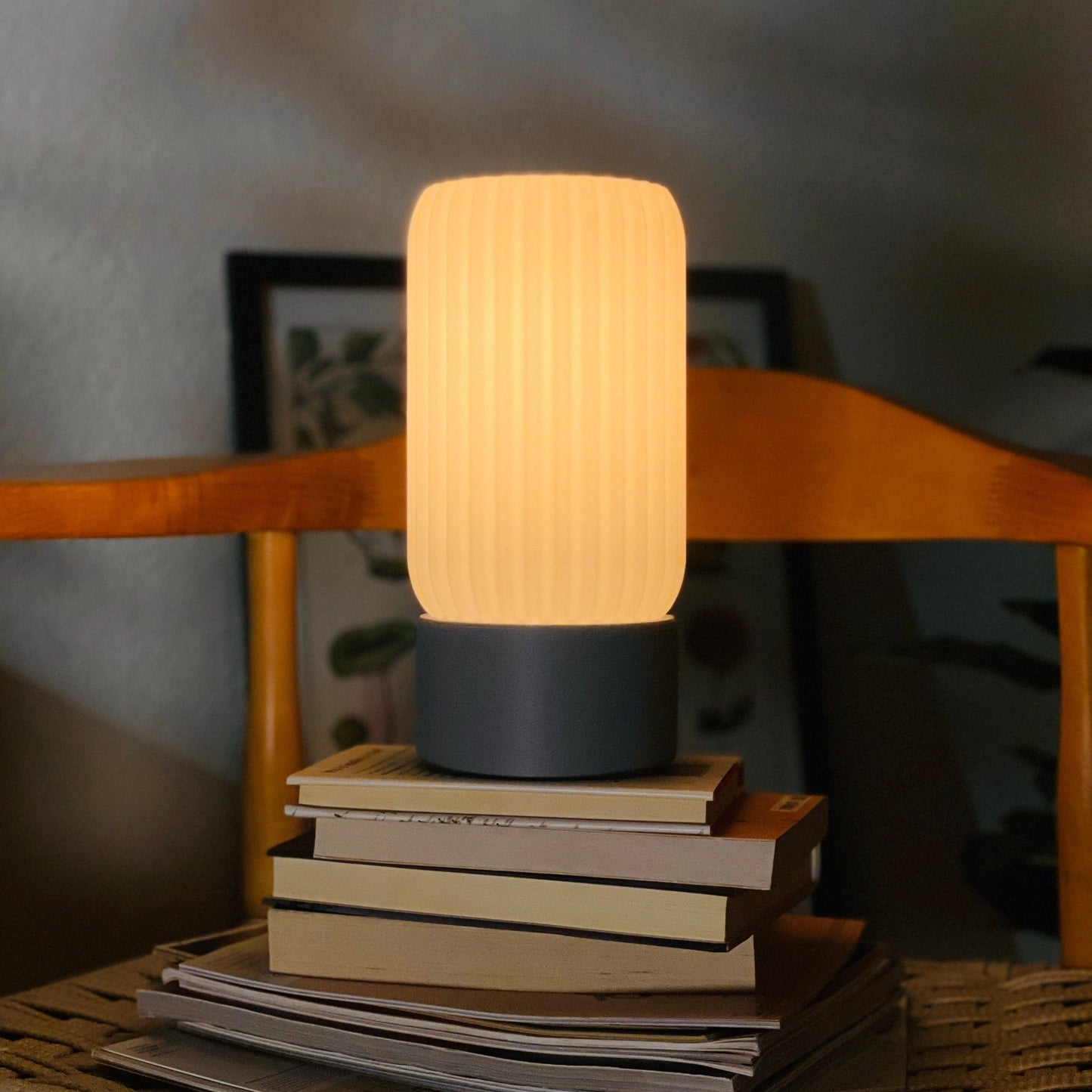 Table Lamp Barrel Shade Milk Glass Contemporary Minimalist Colorful Bedroom Living Room Office Desk Shelf Home Decor Gift