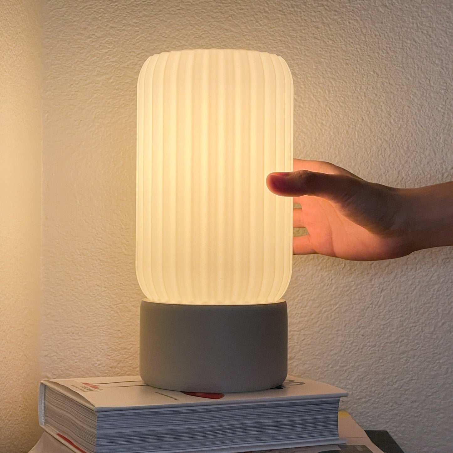 Table Lamp Barrel Shade Milk Glass Contemporary Minimalist Colorful Bedroom Living Room Office Desk Shelf Home Decor Gift