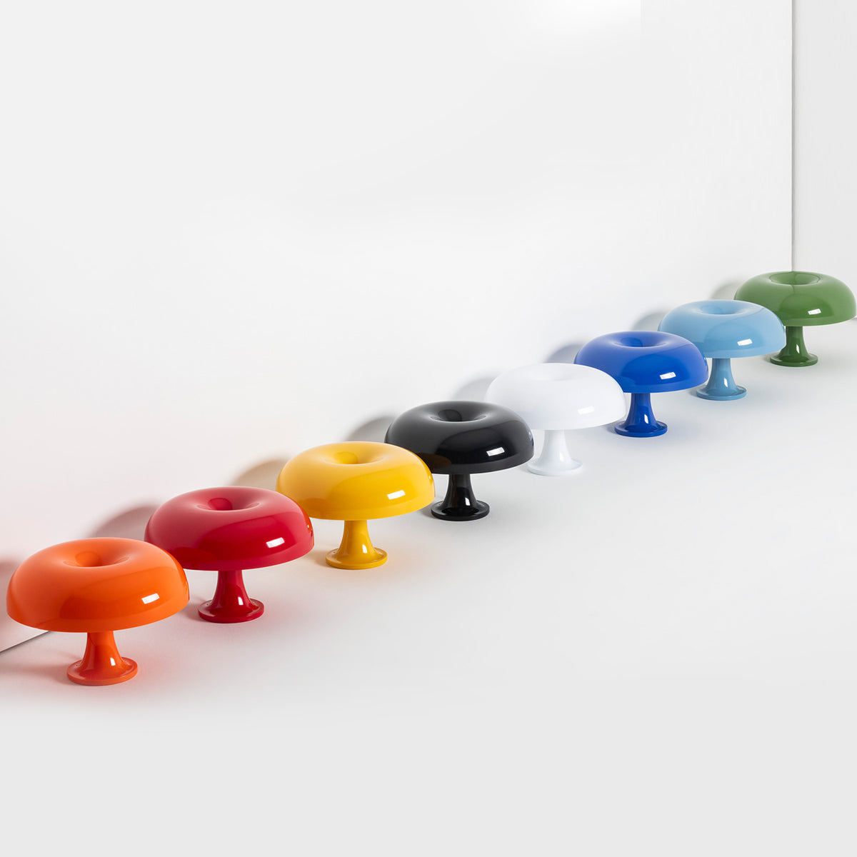 Table Lamp Mushroom Wide Bauhaus ABS Blue Yellow Green Contemporary Nordic Retro Bedroom Living Room Office Shelf Gift Housewarming Decor