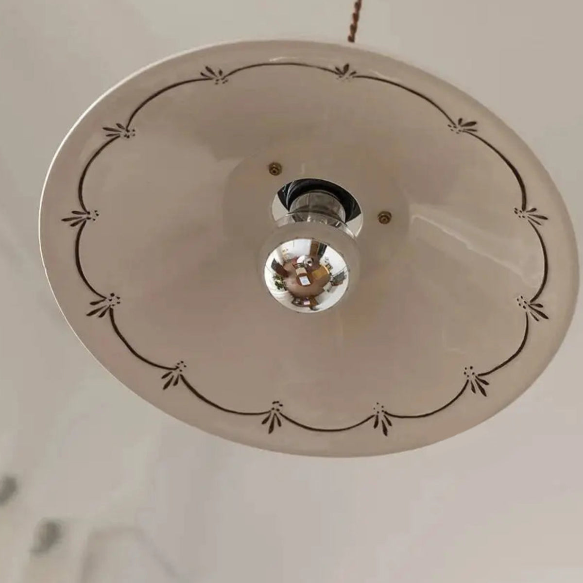 Pendant Ceiling Light Vintage French Ceramic Nordic Retro Hanging Lamp Living Room Bedroom Dining Kitchen Office Home Gift