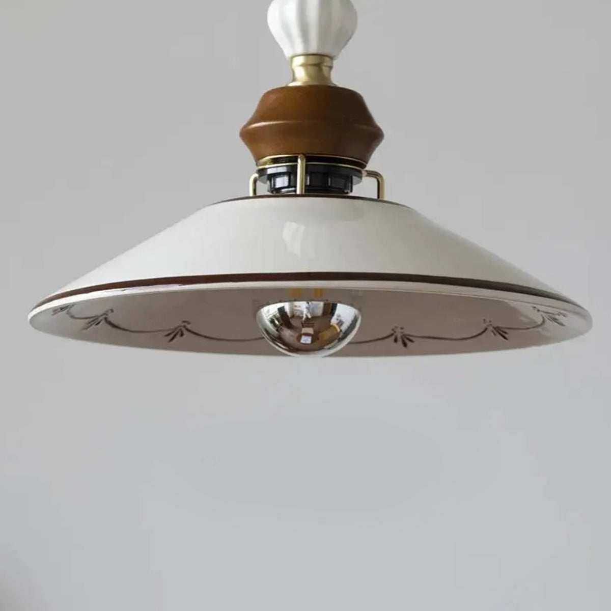 Pendant Ceiling Light Vintage French Ceramic Nordic Retro Hanging Lamp Living Room Bedroom Dining Kitchen Office Home Gift