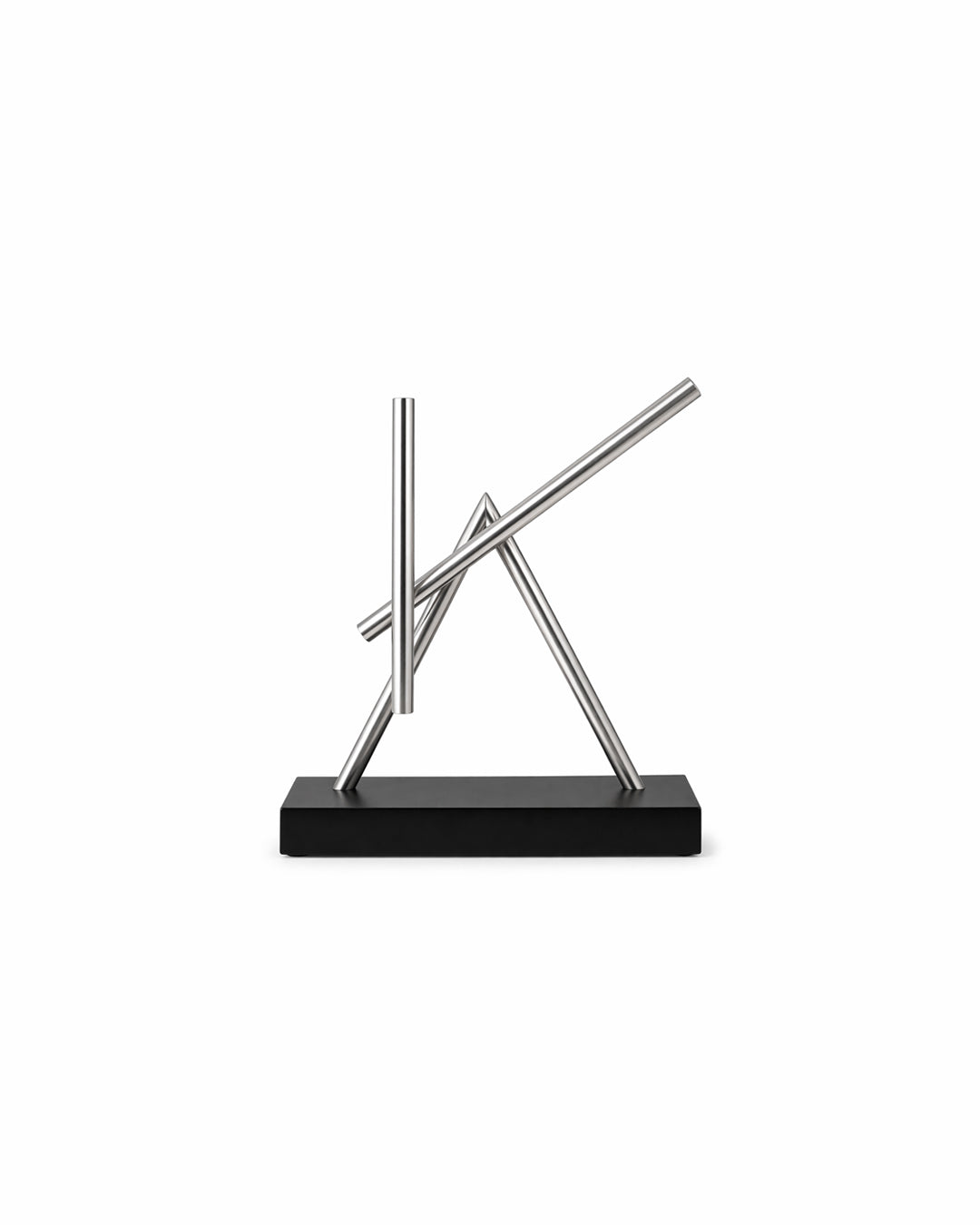 Kinetic Sculpture Perpetual Motion Desk Art Swinging Sticks Magnetic Aluminum Wood Base Office Living Room Modern Home Decor Gift