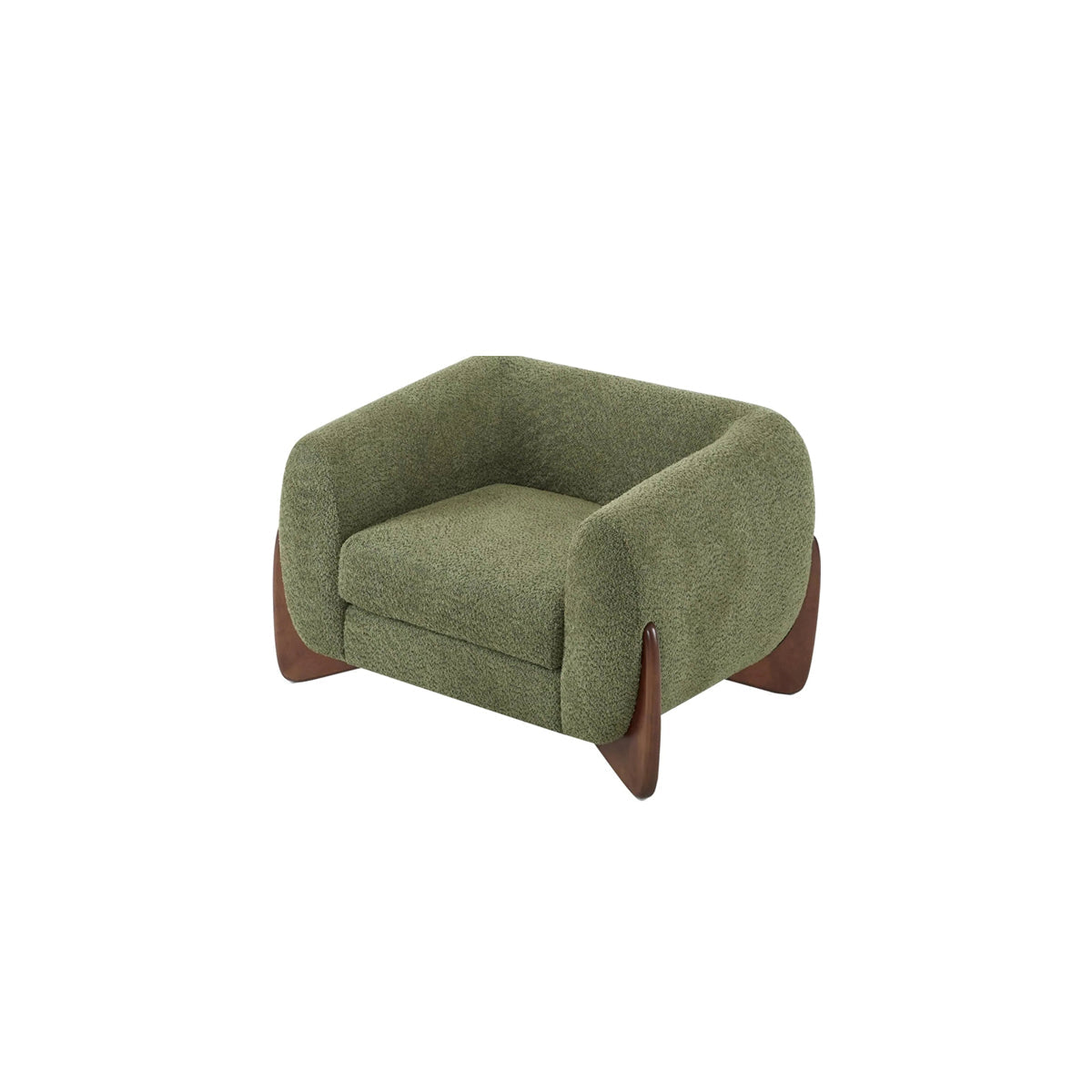 Lounge Chair Boucle Fabric Upholstered Accent Chair Contemporary Mid-Century Nordic Minimalist Living Room Bedroom Reading Gift
