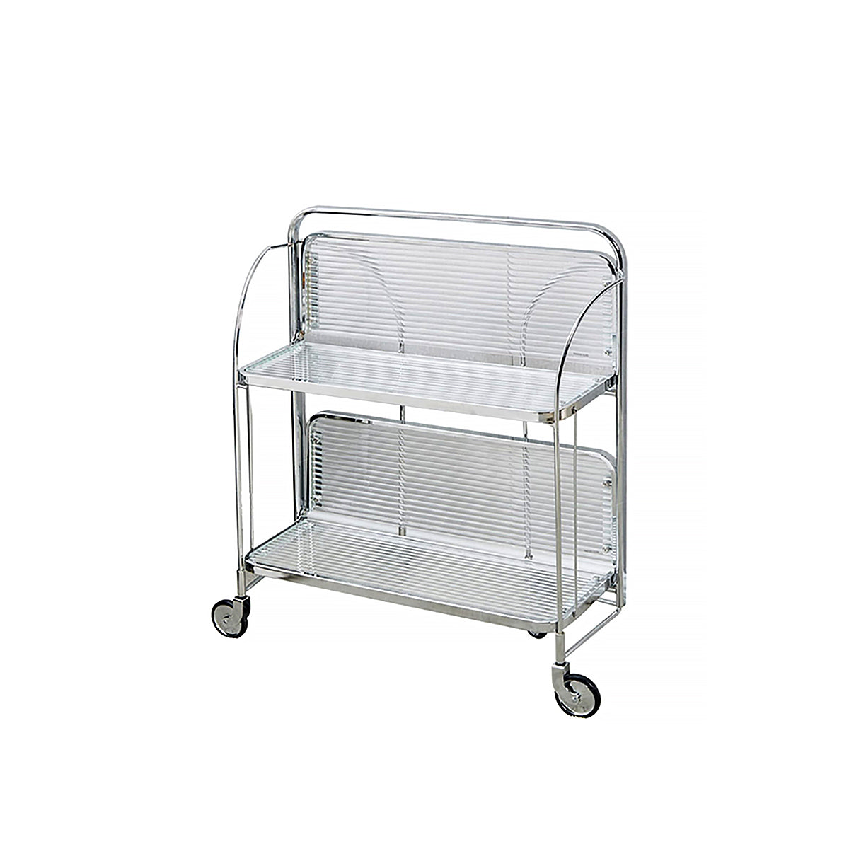 Side Table Foldable Glass Stainless Steel Shelf Contemporary Minimalist Living Room Bedroom Office Home Furniture Decor Gift