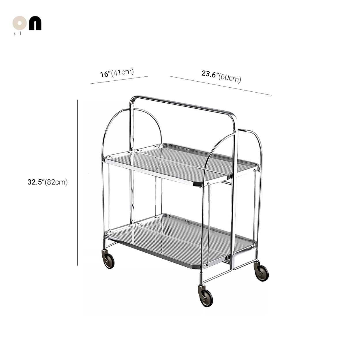 Side Table Foldable Glass Stainless Steel Shelf Contemporary Minimalist Living Room Bedroom Office Home Furniture Decor Gift