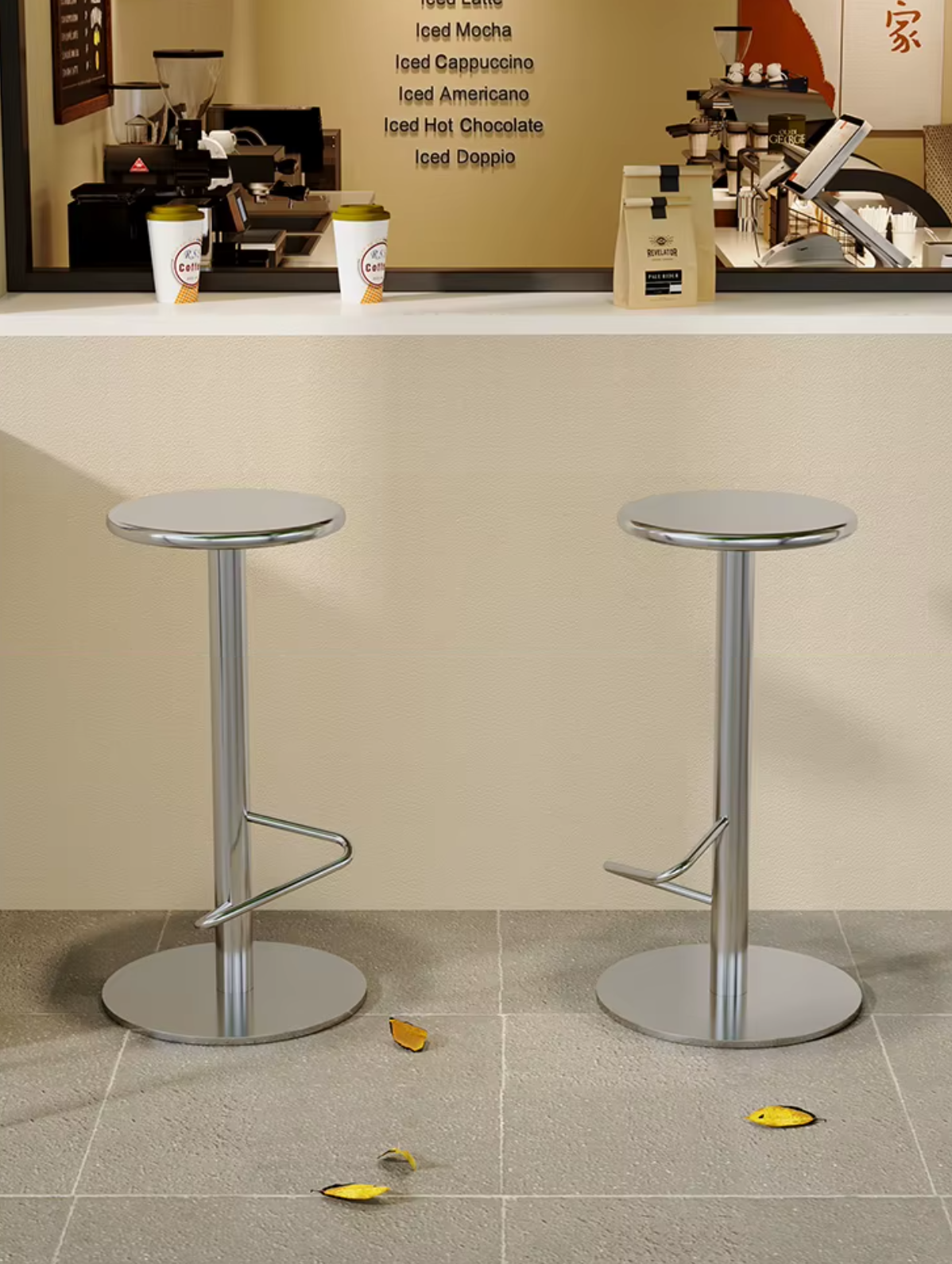 Bar Stool Counter Stool Metal Colorful Contemporary Retro Kitchen Dining Room Island Home Furniture Housewarming Gift Mid-Century