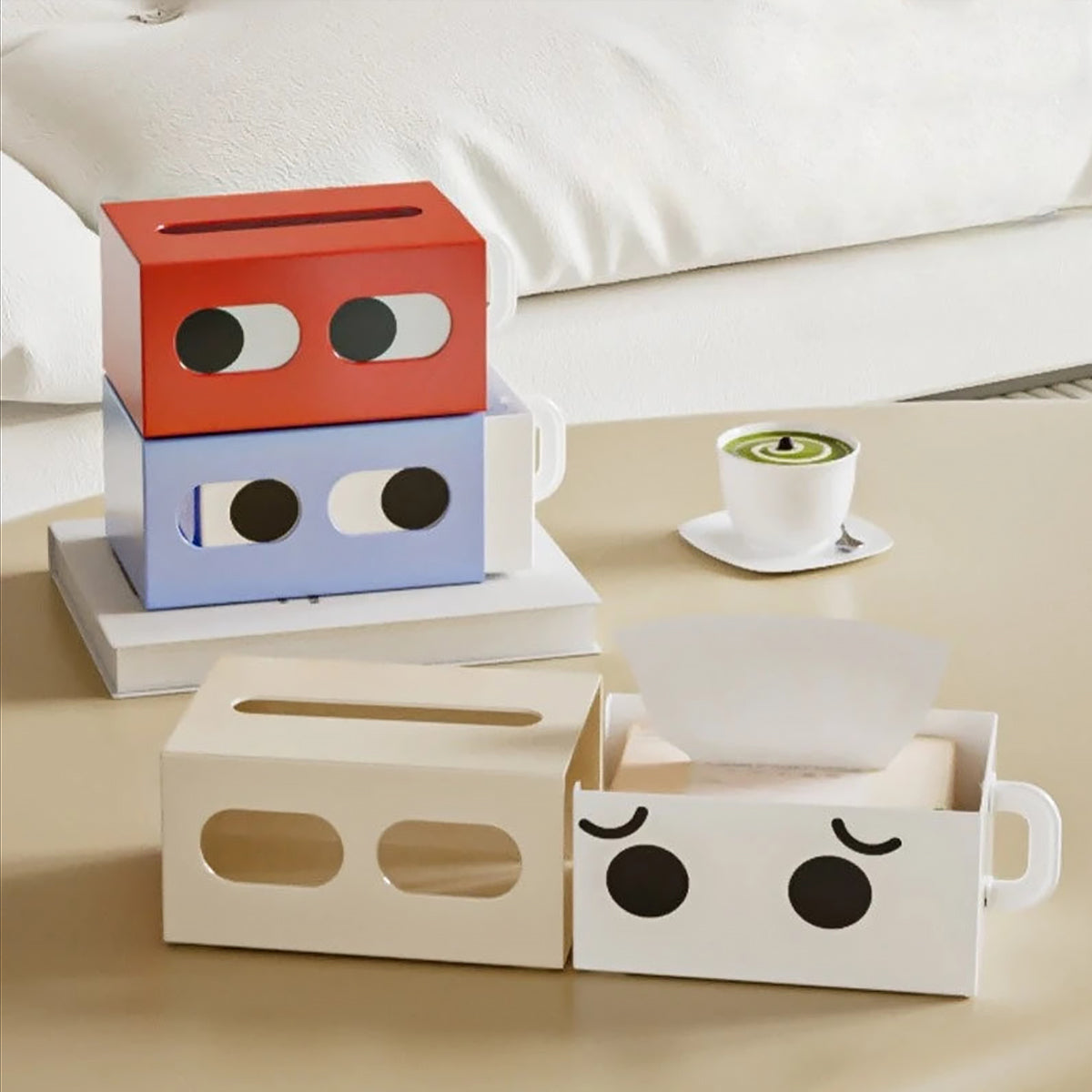 Tissue Holder Face Humor Retro Novelty Funny Game Room Desk Office Shelf Home Contemporary Unique Housewarming Decor Gift