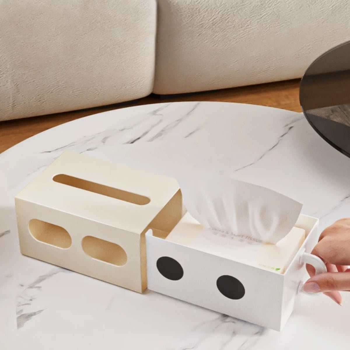 Tissue Holder Face Humor Retro Novelty Funny Game Room Desk Office Shelf Home Contemporary Unique Housewarming Decor Gift