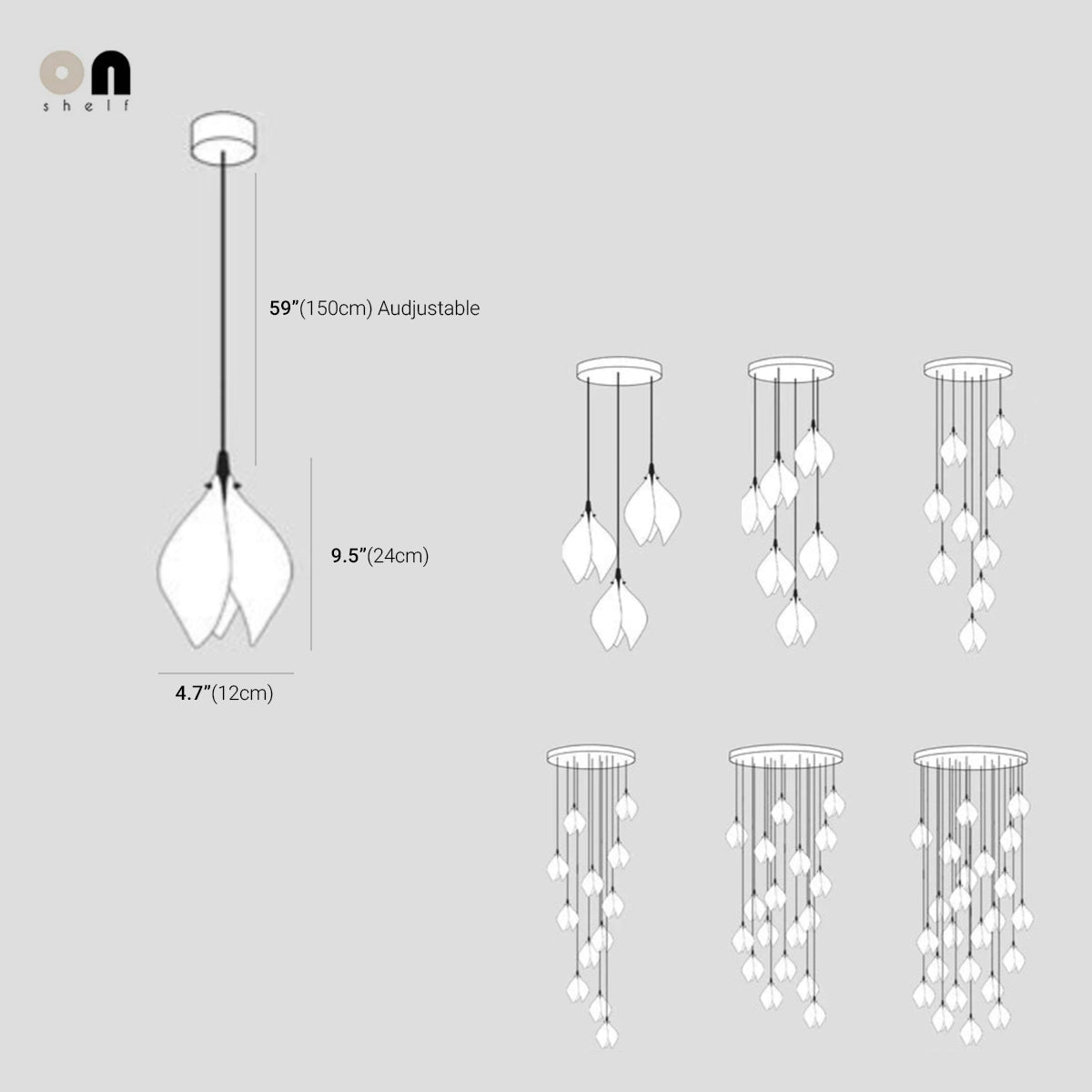 Chandelier Ceramic White Magnolia Jade Luxury Contemporary Hotel Ceiling Light Living Room Dining Bedroom Office Gift Housewarming