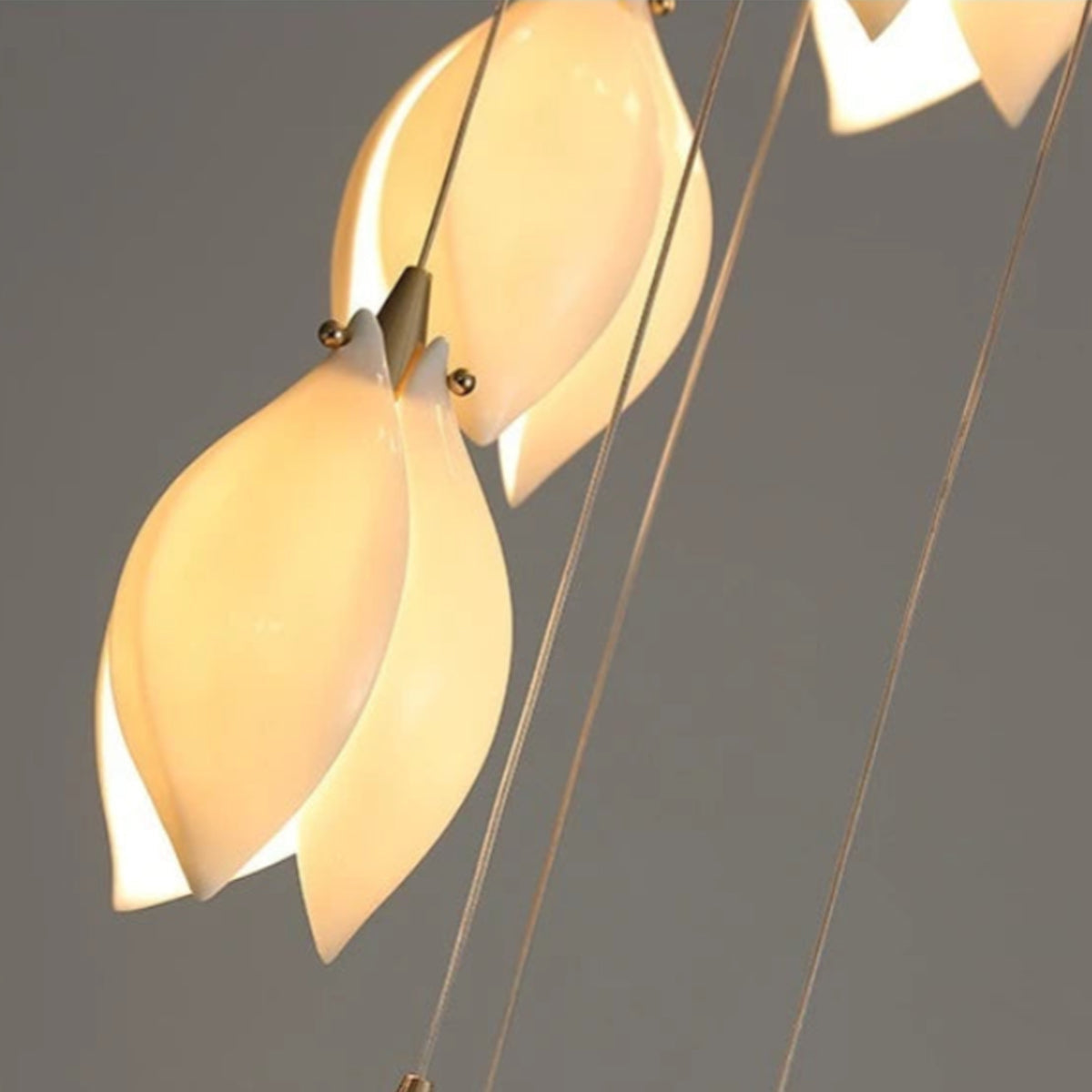 Chandelier Ceramic White Magnolia Jade Luxury Contemporary Hotel Ceiling Light Living Room Dining Bedroom Office Gift Housewarming