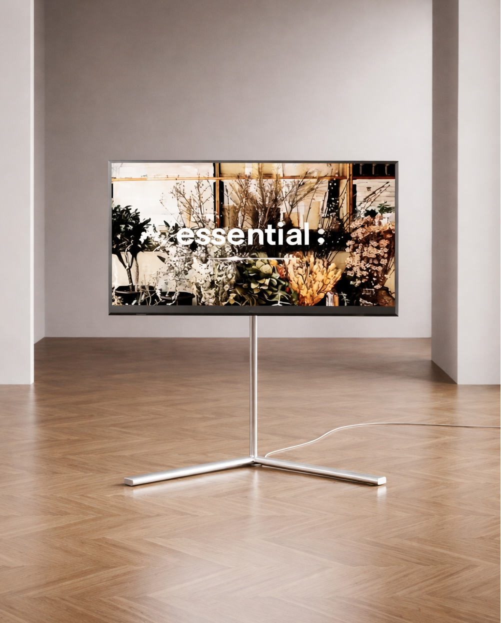 TV Stand Entertainment Center V-Stand Stainless Steel Industrial Contemporary Minimalist Living Room Home Furniture Decor Gift