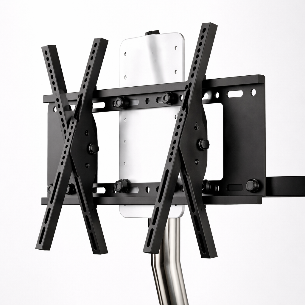 TV Stand Entertainment Center V-Stand Stainless Steel Industrial Contemporary Minimalist Living Room Home Furniture Decor Gift