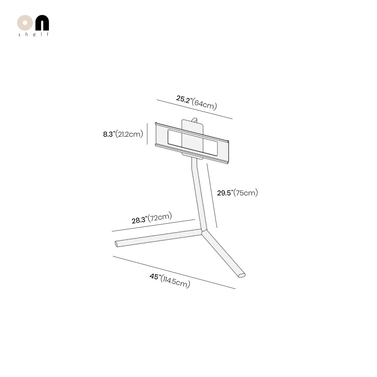 TV Stand Entertainment Center V-Stand Stainless Steel Industrial Contemporary Minimalist Living Room Home Furniture Decor Gift
