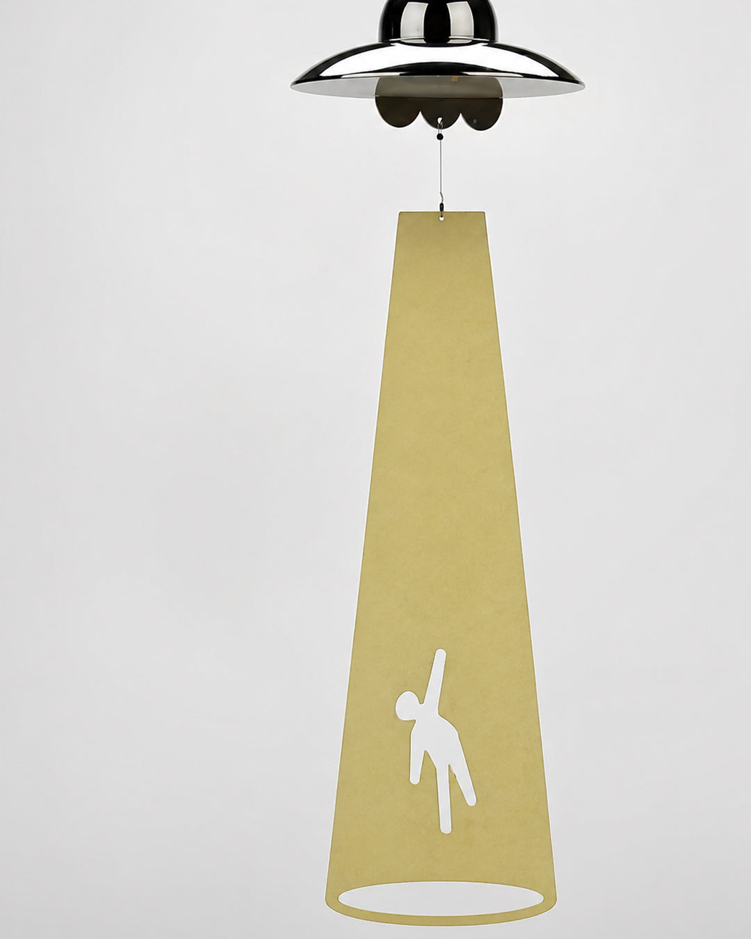 Wind Chime UFO Spacecraft Humor Interactive Ceiling Hanging Decoration Contemporary Living Room Bedroom Kid's Room Office Gift