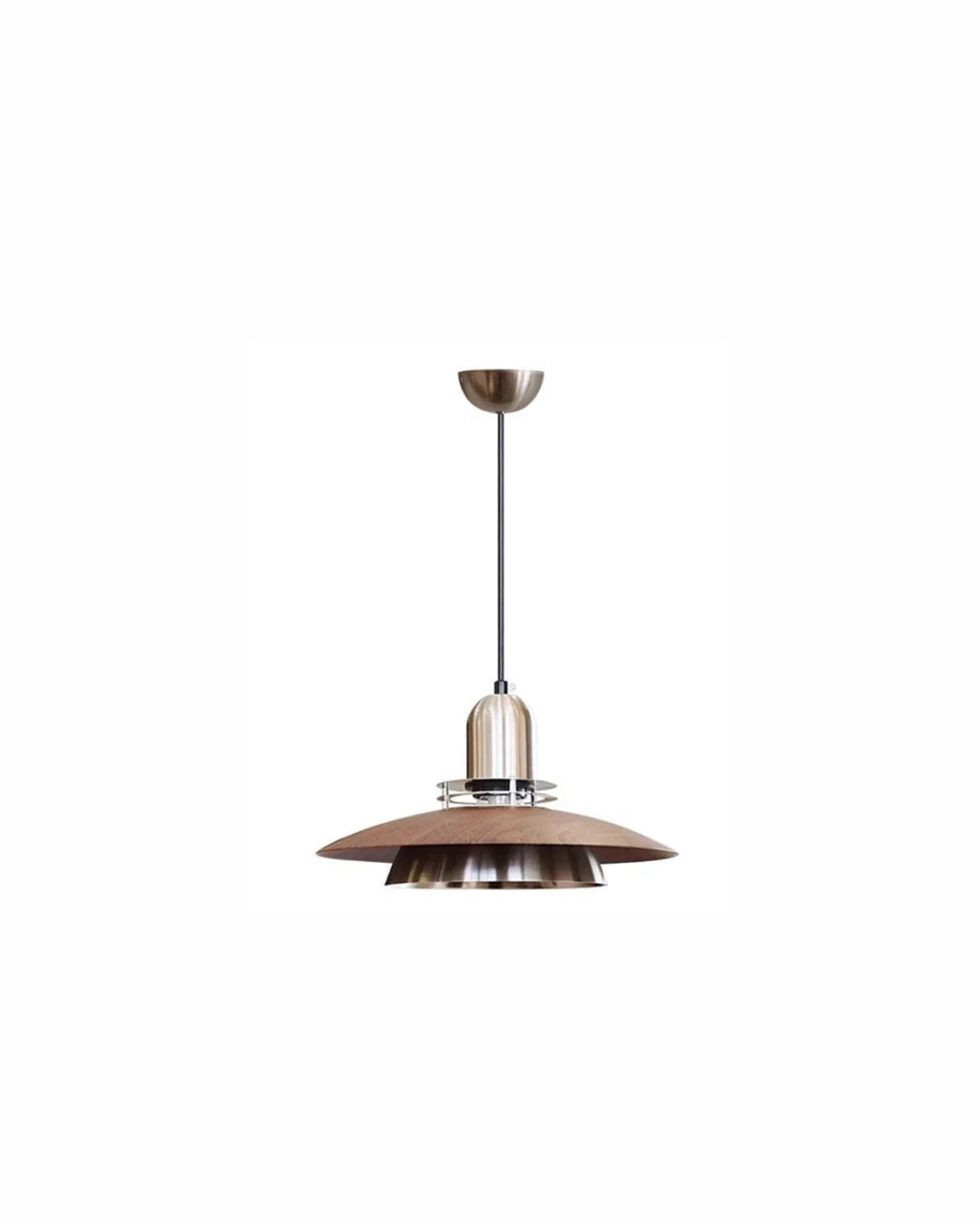 Walnut Wood UFO Pendant Light