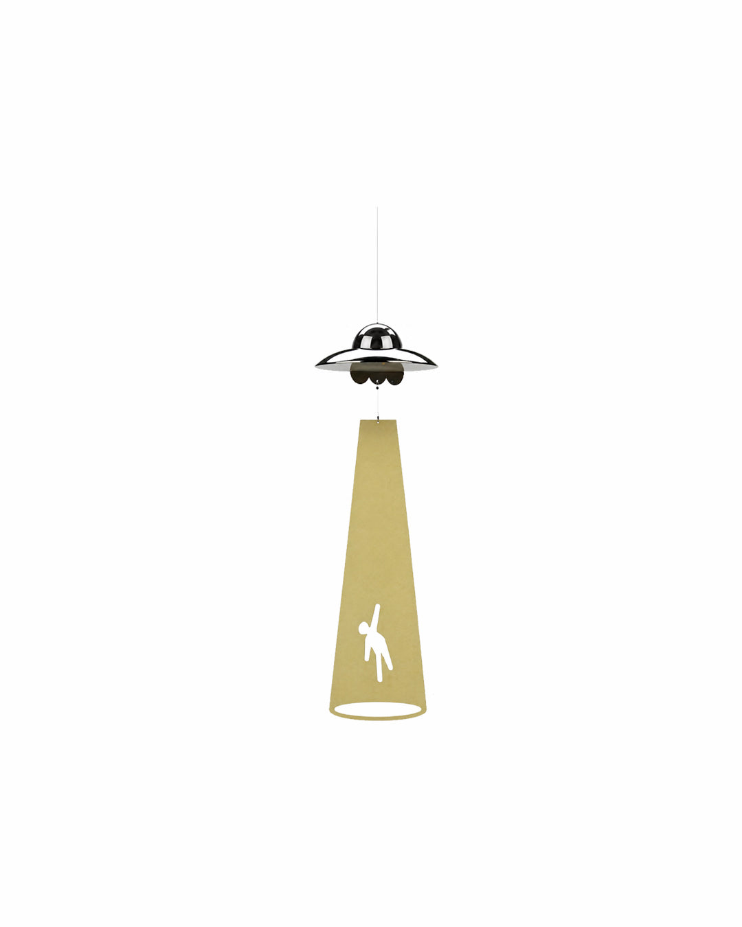 Wind Chime UFO Spacecraft Humor Interactive Ceiling Hanging Decoration Contemporary Living Room Bedroom Kid's Room Office Gift
