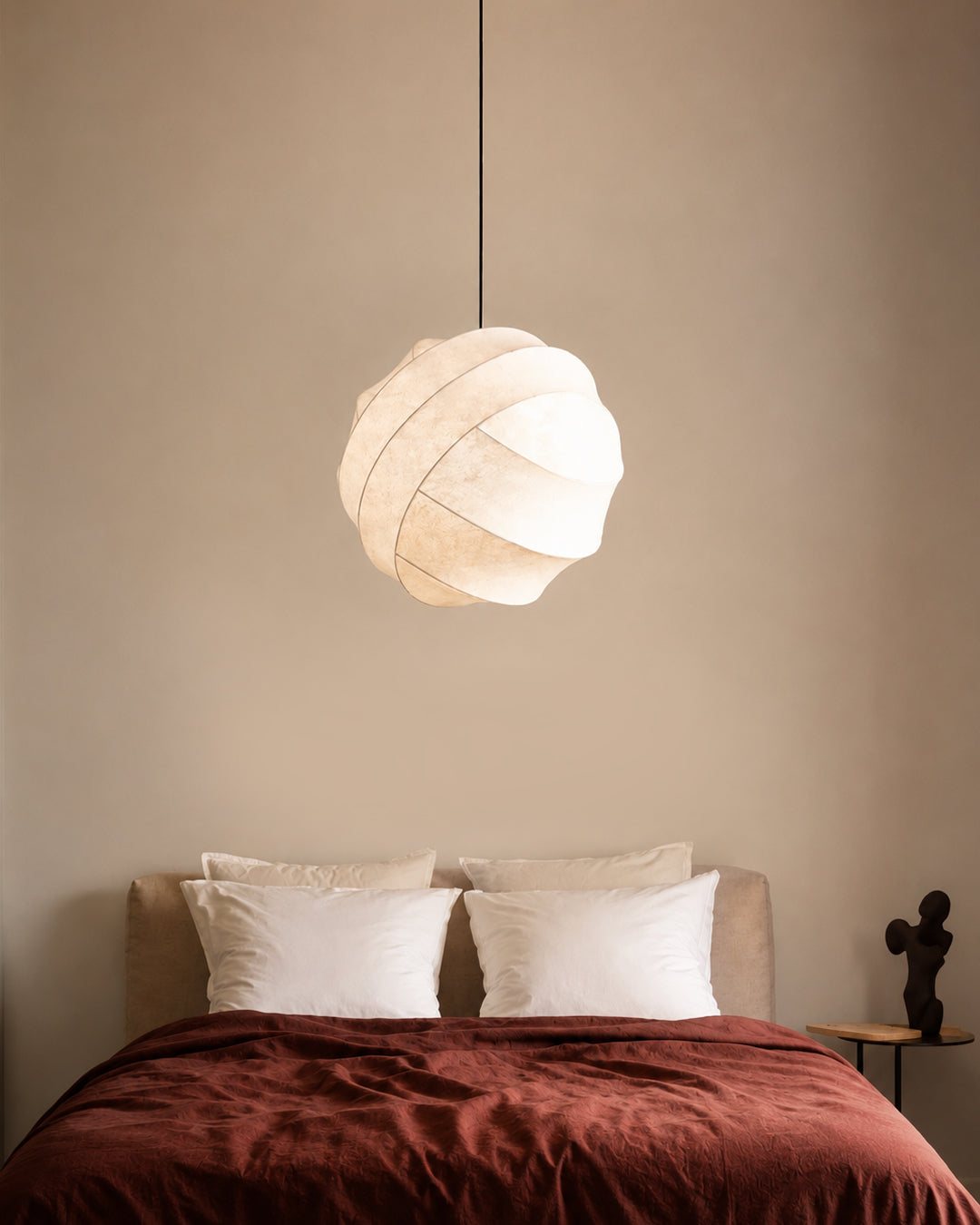 Japanese Silk Wabi-Sabi Pendant Light