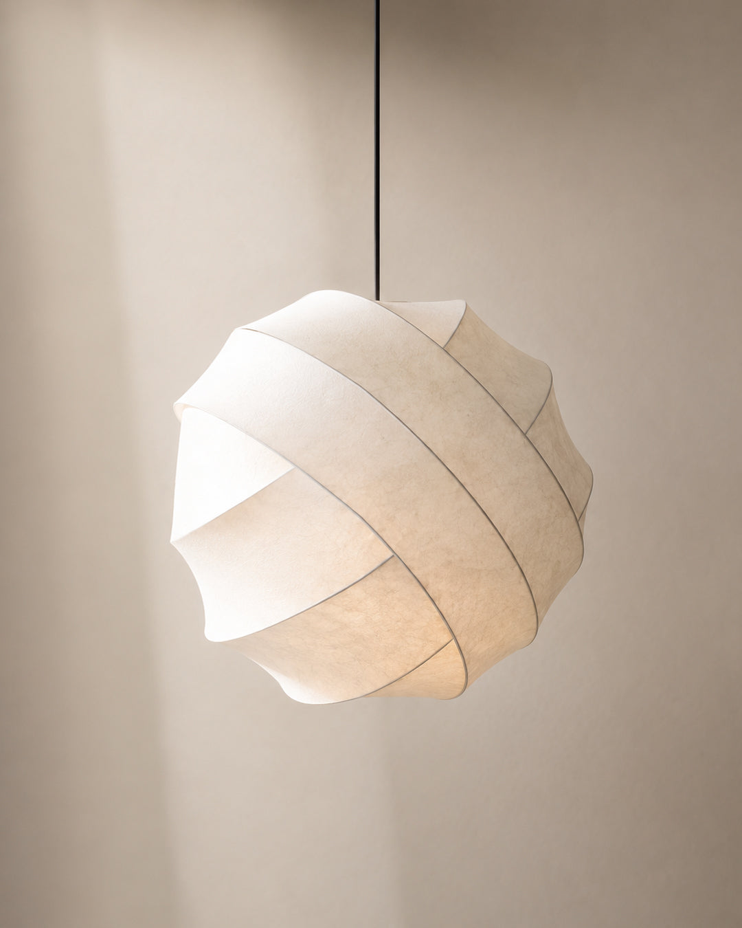Japanese Silk Wabi-Sabi Pendant Light